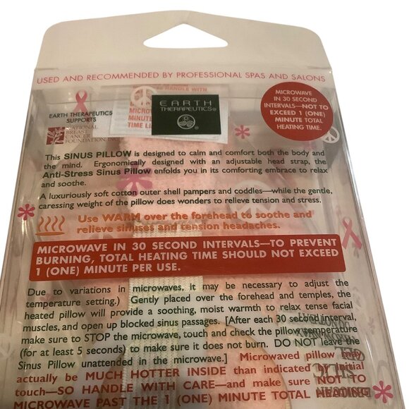 Earth Therapeutics Anti-Stress Warm or Cool Sinus Pillow Adjustable Head Strap - Picture 4 of 8